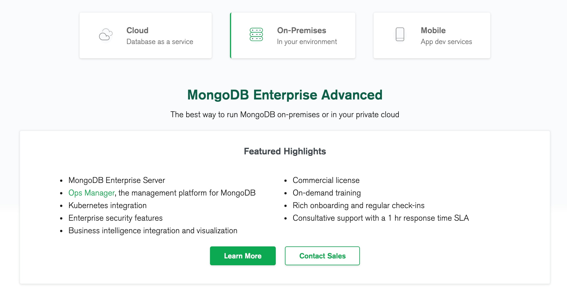 MongoDB Private Cloud Pricing